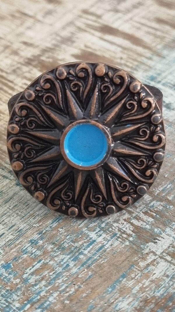 Copper Flower Turquoise Eye - Image 3